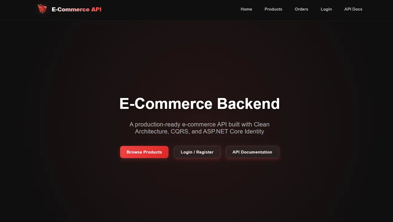 E-Commerce API showcase